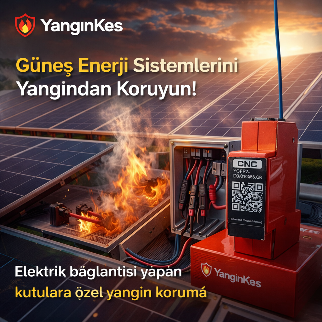 Güneş enerji sistemi elektrik bağlantı yangın koruma